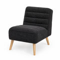 Fauteuil en tissu Gris Foncé avec pieds en bois