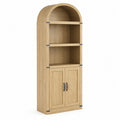 Bibliothèque en bois avec 3 étagères et 2 portes