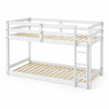 Lit superposé en bois blanc avec échelle