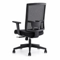 Chaise de bureau ergonomique en maille noire avec accoudoirs réglables