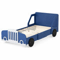 Lit enfant en MDF en forme de camion Bleu et Blanc 140x70 cm